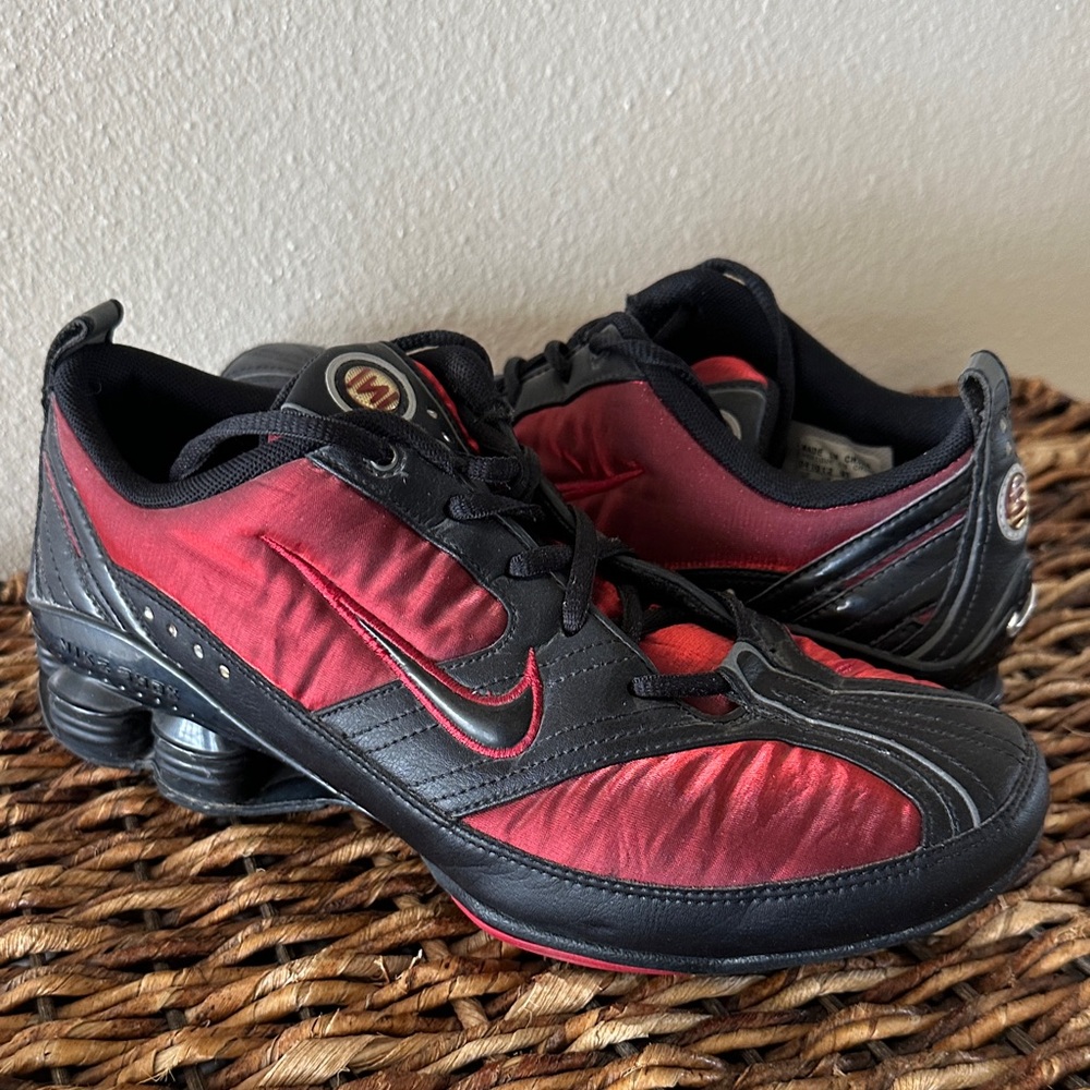 Nike Black and Red Women's Athletic Shox Sneakers